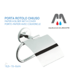 METAFORM SERIE ONE PORTA ROTOLO CARTA IGIENICA CHIUSO ACCIAIO CROMATO
