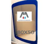 METAFORM  SPECCHIO IN VETRO SQUARE BLU 85X65