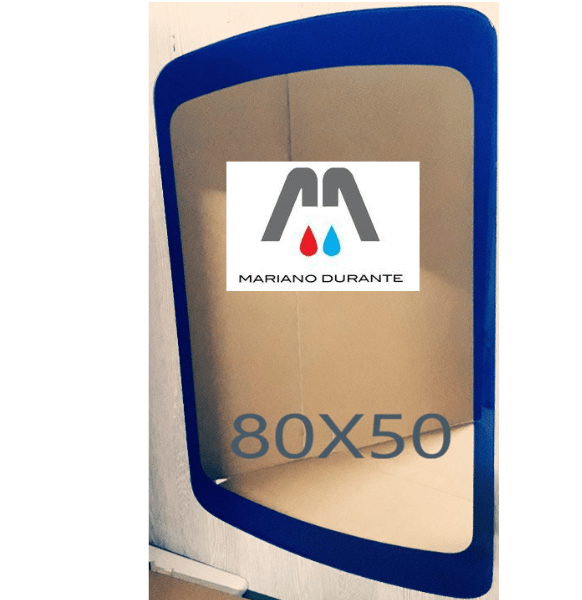 METAFORM  SPECCHIO IN VETRO SQUARE BLU 85X65