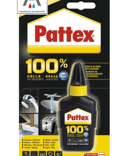 PATTEX 100% COLLA TUBETTO 50GR ADEVISO UNIVERSALE MULTIMATERIALE