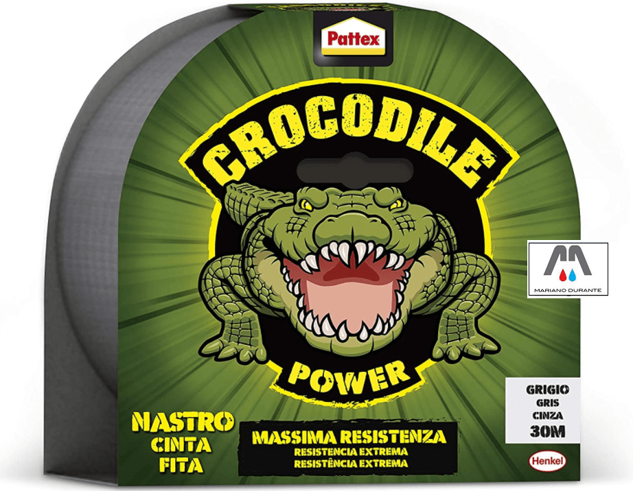 PATTEX-CROCODRILE-POWER-TAPE-GRIGIO-NASTRO-ADESIVO-TELATO-POTENTE-RIPARATORE-30M-124603727572 PATTEX COCODRILE POWER TAPE GRIGIO NASTRO ADESIVO TELATO POTENTE RIPARATORE 30M - immagine 1