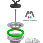 PILETTA GATTINARA TRADIZIONALE PVC PER LAVELLO INOX 1"1/2