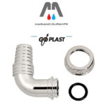 PIPETTA CURVA X SCARICO PVC CROMO X SIFONE LAVATRICE / LAVASTOVIGLIE 1"