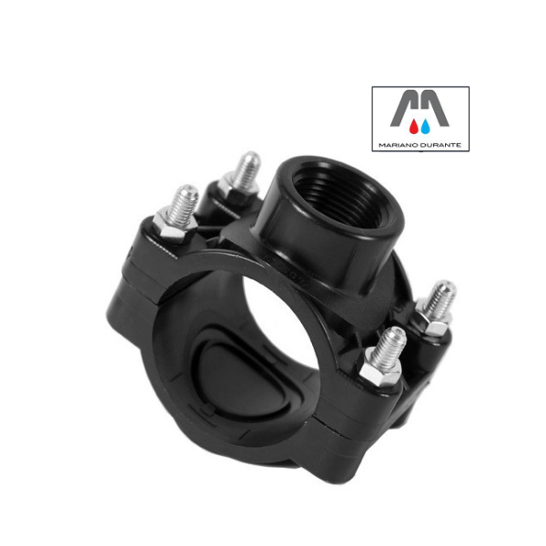 PRESA A STAFFA PER TUBO ACQUA POLIETILENE PLASTICA ALFA 75X2"