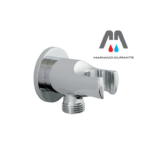 PRESA ACQUA TONDA CON SUPPORTO X MANICHETTA DOCCIA 1/2" MASCHIO OTTONE CROMATO