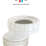 PROLUNGA WC ECCENTRICA MANICOTTO IN GOMMA BIANCA CM 4X SCARICO WC