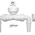 RACCORDO DOPPIO SCARICO LAVATRICE / LAVASTOVIGLIE ATTACCO 1" ABS BIANCO