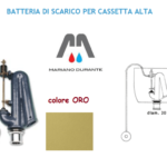RICAMBI CATIS KIT BATTERIA DI SCARICO PER CASSETTA ALTA CATIS DORATA COLORE ORO