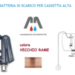 RICAMBI CATIS KIT BATTERIA DI SCARICO PER CASSETTA ALTA CATIS VECCHIO RAME