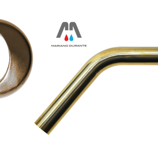 RICAMBI CATIS ROSONE OVALE + CURVA DI SCARICO PER SIFONE ORO COLORE DORATO