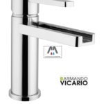 RUBINETTO A CASCATA MISCELATORE LAVABO BAGNO ARMANDO VICARIO SERIE ACQUA CROMATO