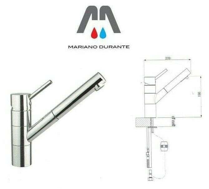 RUBINETTO-ARMANDO-VICARIO-MISCELATORE-LAVELLO-MIX400D-PLUS-CROMO-123670103129 RUBINETTO ARMANDO VICARIO MISCELATORE LAVELLO MIX/400D PLUS CROMO - immagine 1
