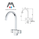 RUBINETTO CUCINA VICARIO MONOFORO CUBEX 400261 CROMO SATINATO