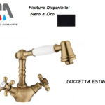 RUBINETTO LAVELLO CUCINA VICARIO ARMANDO 400168 NERO E ORO CON DOCCETTA