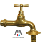 RUBINETTO OTTONE 1/2 POLLICE  X GIARDINO FONTANA CON PORTAGOMMA PER TUBO