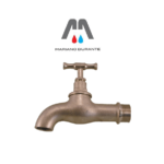 RUBINETTO OTTONE SABBIATO 1/2 POLLICE ARRESTO ED EROGAZIONE X GIARDINO FONTANA