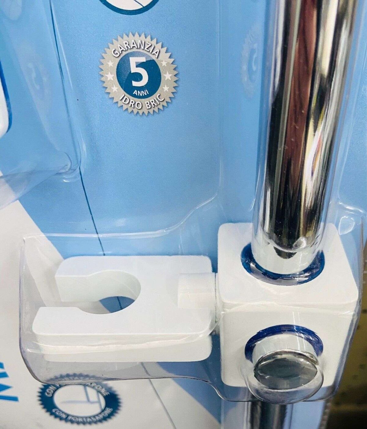 SALISCENDI DOCCIA IDROBRIC MANTA BIANCO E CROMO BLISAL0107CR 1GETTO A PIOGGIA - immagine 4