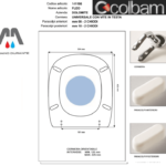 SEDILE COPRIWC DOLOMITE MOD. FLEO AZZURRO SUSSURRATO COLBAM RESINA POLIESTERE