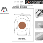 SEDILE COPRIWC EOS MOD. MISTRAL COLORE OCRA COLBAM RESINA POLIESTERE
