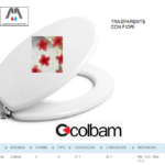 SEDILE COPRIWC LOOK UNIVERSALE TRASPARENTE CON FIORI COLBAM RESINA POLIESTERE