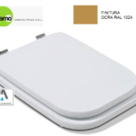 SEDILE COPRIWC MAXI LUSSO SCIC COLORE OCRA MAMO RESINA POLIESTERE COLATA