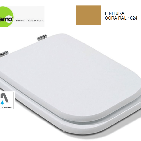 SEDILE COPRIWC MAXI LUSSO SCIC COLORE OCRA MAMO RESINA POLIESTERE COLATA