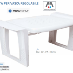 SEDUTA VASCA REGOLABILE DISABILI ANZIANI COMUNITA' BIANCO METAFORM 101H46602