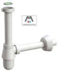 SIFONE A BOTTIGLIA 1"1/4 IN ABS BIANCO X LAVABO E BIDET