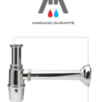 SIFONE A BOTTIGLIA IN OTTONE CROMATO X LAVABO E BIDET CROMATO