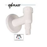 SIFONE ESTERNO IN PP A MOLLA X LAVATRICE CON ROSONE BIANCO GO PLAST ø 32