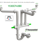 SIFONE MOPLEN 3 VIE S/P 1"1/2-40 SALVA SPAZIO BONOMINI SPACE 3 1530CP40B0