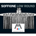 SOFFIONE DOCCIA TONDO ACCIAIO INOX  CROMATO BAGNO CASCATA EFFETTO PIOGGIA