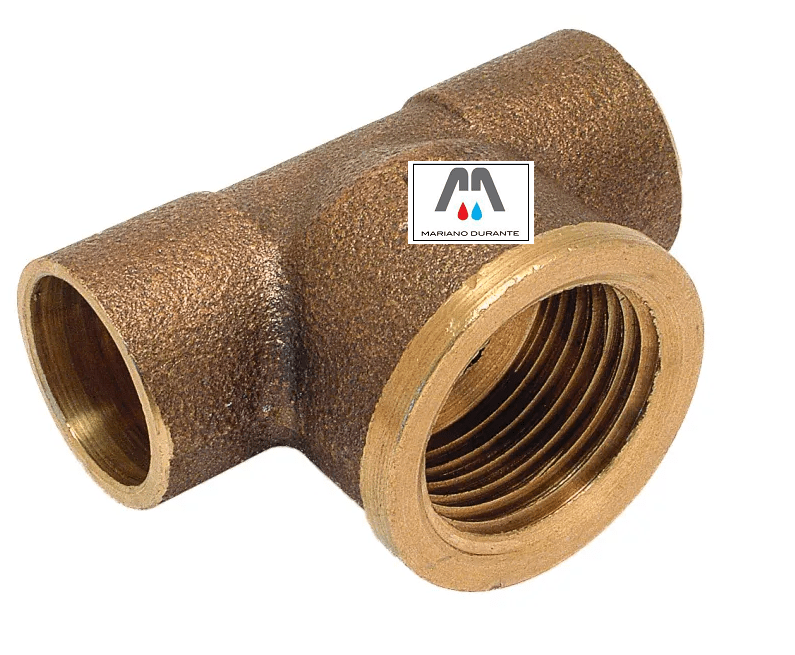 TEE-BRONZO-A-SALDARE-FILETTATO-FEMMINA-125683901420 TEE BRONZO A SALDARE FILETTATO FEMMINA - immagine 1