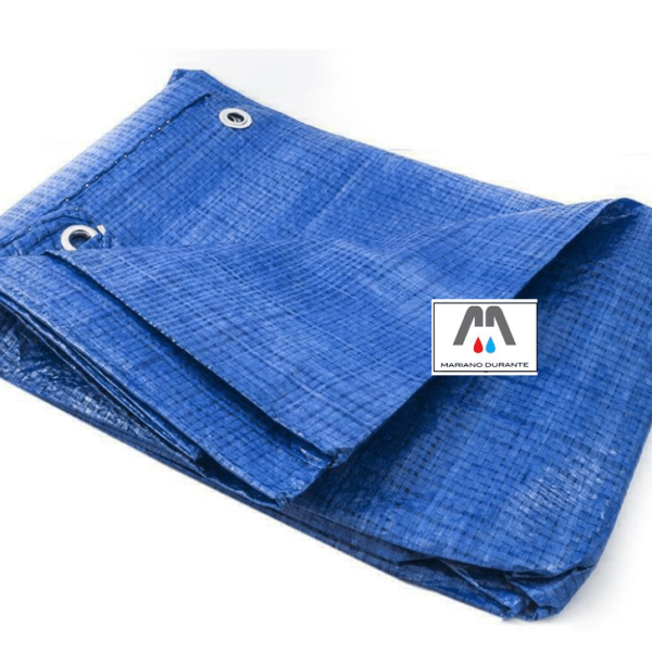 TELO OCCHIELLATO COPRITUTTO DI COPERTURA BLU 3X4 MT  ANTISTRAPPO RINFORZATO