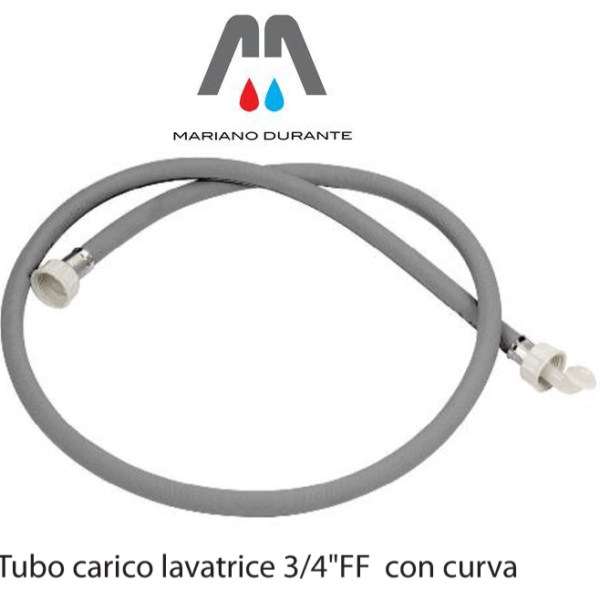 TUBO DI CARICO ACQUA MT 2 PER LAVATRICE / LAVASTOVIGLIE UNIV C/CURVA 3/4 FF