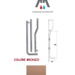 TUBO DI SCARICO ESTERNO X CASSETTA ESTERNA ALTA IN OTTONE COLORE BRONZO