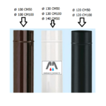 TUBO SMALTATO PORCELLANATO CANNA FUMARIA STUFA LEGNA CAMINO LAMIERA DI ACCIAIO