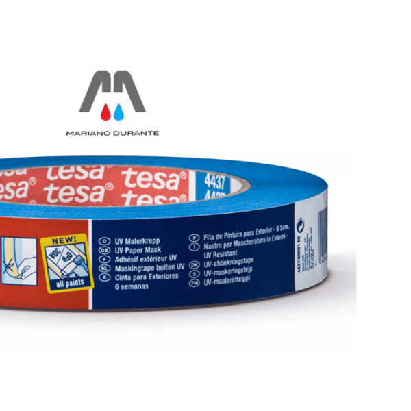 Tesa 4437 Blu Nastro per mascheratura resistente ai raggi UV x esterni 50mx25mm