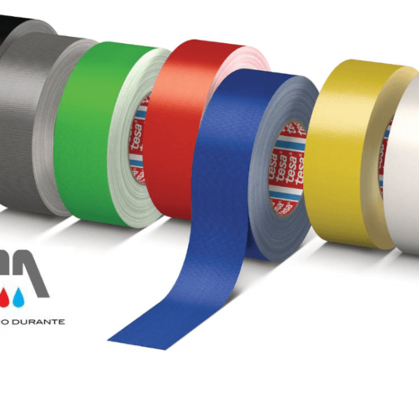 Tesa 4688 Nastro telato rivestito in polietilene rosso/giallo/verde/marrone 25mt