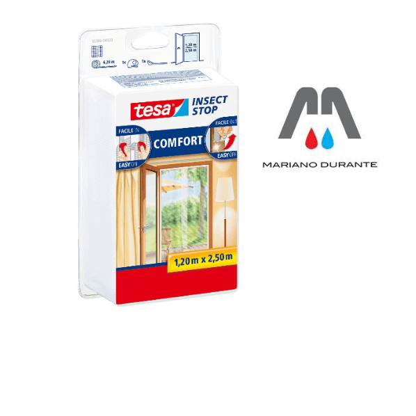 Tesa55386 Insect Stop Zanzariera  Attacca & Stacca COMFORT x Porte 2x0,65mx2,50m