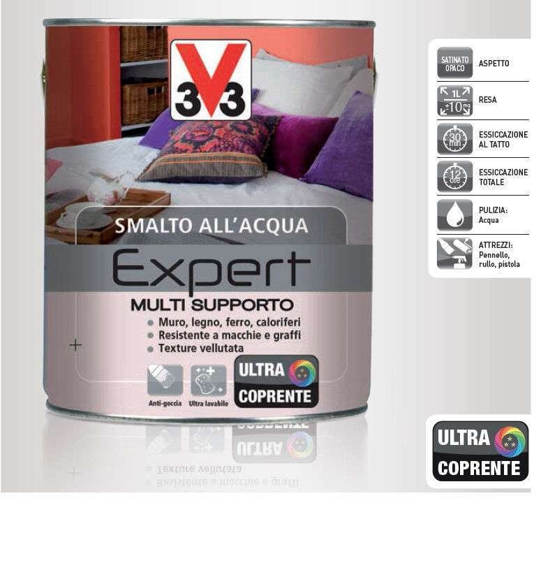 V33-SMALTO-ALLACQUA-EXPERT-ULTRA-COPRENTE-LT-0125-NERO-SATINATO-123160998039 V33 SMALTO ALL'ACQUA EXPERT ULTRA COPRENTE LT 0,125 NERO SATINATO - immagine 1