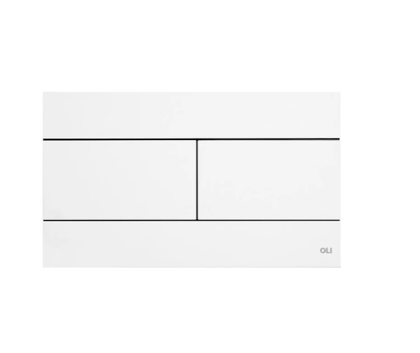 PLACCA SLIM DOPPIO PULSANTE OLI BIANCA OL0659041
