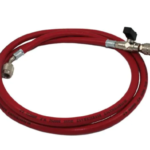 TUBO FLESSIBILE ROSSO CON RUBINETTO E DEPRESSORE 1/4-407 5/16-410 CM.150