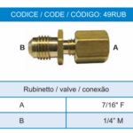 RUBINETTO GIREVOLE F 7/16-M1/4