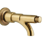 Rubinetto a Pulsante con Rosone 1/2" M, Rubinetto in Ottone per Fontane a Colonna o Muro