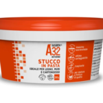 RASABEN-Stucco Bianco in Pasta A32 Pronto all'Uso, per Rasature e Finiture di Qualità, Traspirante, per Legno Muri e Cartongesso, Interno, da 0,25kg