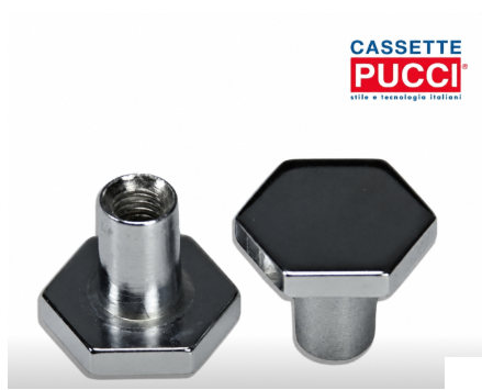 0339081 PUCCI VITI FISS.PULSANTE 1/4 CASSETTA RAME 80009081 COPPIA - immagine 1